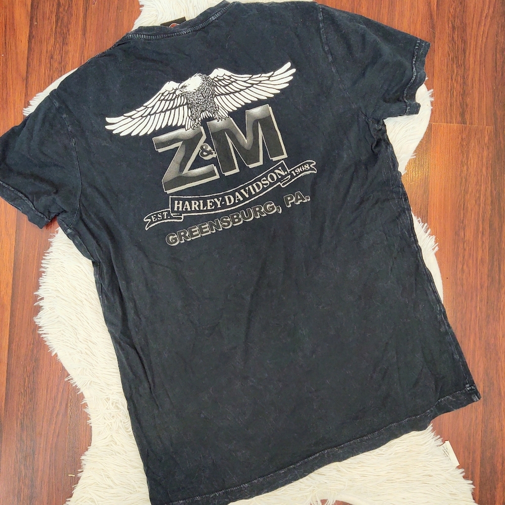 Men's Harley Davidson Vintage Grunge T-shirt - Picture 2 of 2